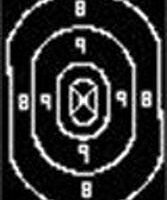 Speedwell Official NRA Police Qualification Silhouette Target Repair Center - 500/Pack