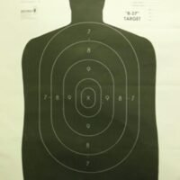 Speedwell Official NRA Police Qualification Silhouette Police Silhouette - Black - 50 yd. 24" X 45" 100/Pack