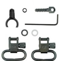 Grovtec Two Piece Barrel Band Swivel Sets .585 - .635 Diameter Black 2/ct
