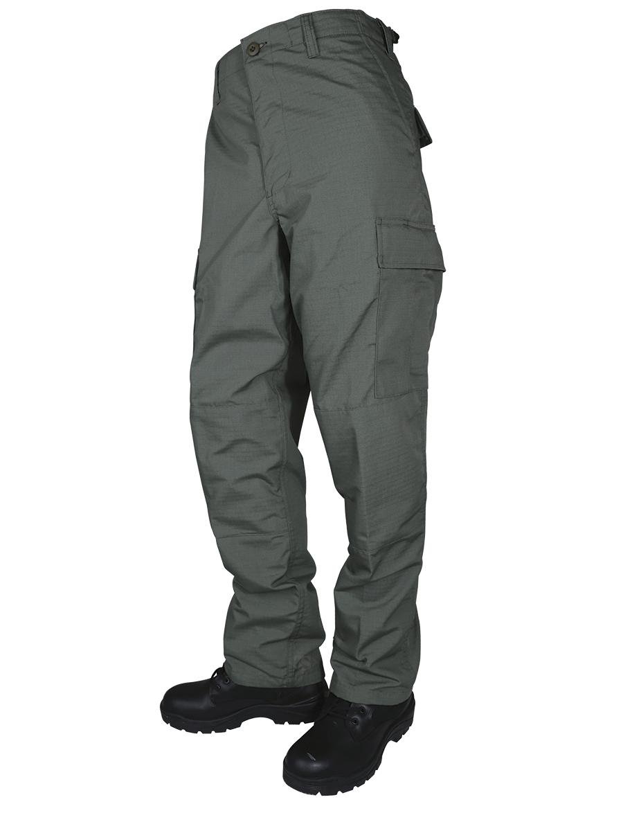Tru-Spec BDU Basic Pants - 6.5oz. 65/35 Polyester Cotton Rip-Stop Zip Fly Closure Olive Drab Medium