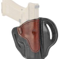 1791 Gunleather BH21BLBR BH2.1  OWB Size 2.1 Black/Brown Leather Belt Slide Compatible w/Glock 17/S&W M&P Shield/Springfield XD Right Hand