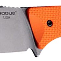 Hogue 35850 Extrak  XL 3.90" Fixed Clip Point Plain Stone Tumbled CPM M4 Tool Steel Blade, Blaze Orange Textured G10 Scales Handle