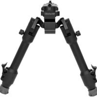 Warne 7904M Skyline Precision Bipod  Folding Black Aluminum/Steel