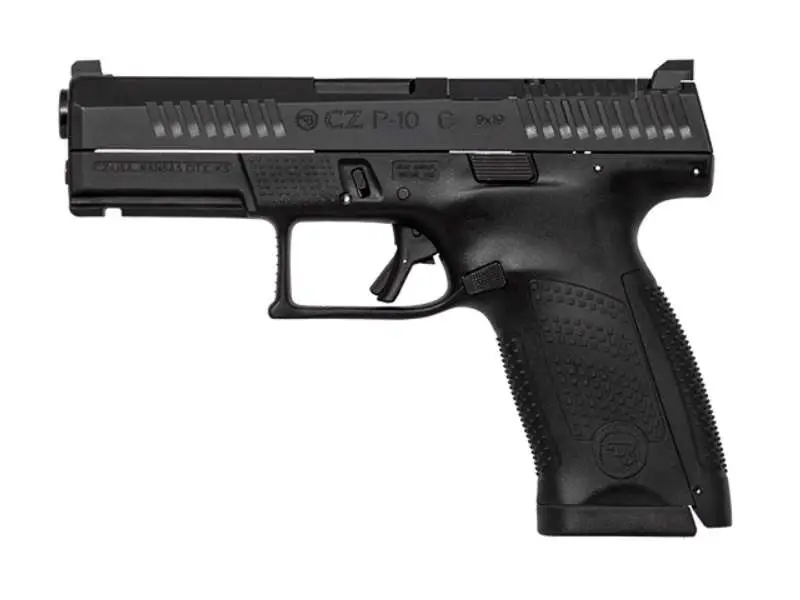 CZ P-10 C OPTICS READY 9MM PISTOL BLACK REVERSE MAG CATCH 2-15RD MAGS