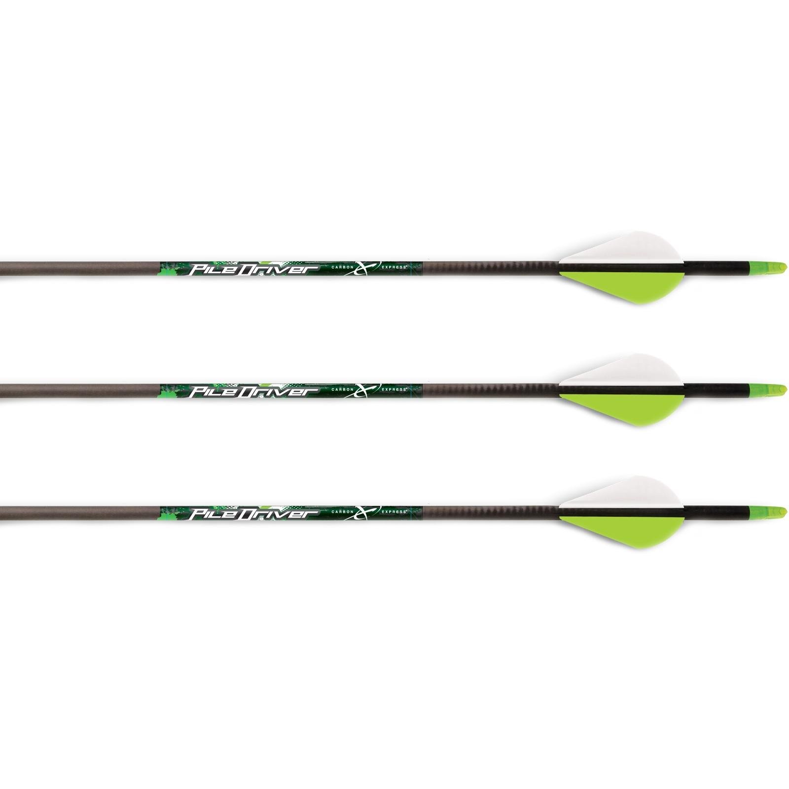 Carbon Express PileDriver Crossbow Bolts 20" - 3pk Lighted Nock