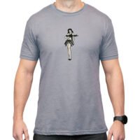 Magpul MAG1117-041-L Hula Girl CVC  Stone Gray Heather Cotton/Polyester Short Sleeve Large