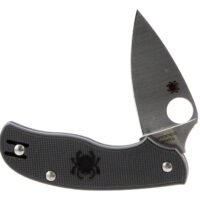 Spyderco C127PBK Urban Lightweight 2.61" Folding Drop Point Plain N690Co SS Blade Black FRN Handle Includes Pocket Clip