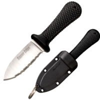 Cold Steel 42SS Super Edge  2" Fixed Part Serrated Japanese AUS-8A SS Blade/ Black Kray-Ex Handle Includes Sheath