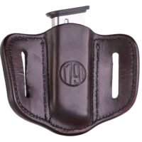 1791 Gunleather MAG11SBRA MAG1.1 Single Mag Holster Signature Brown Leather Belt Slide Compatible w/ Single Stack Ambidextrous