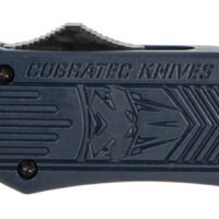 CobraTec Knives MNYCTK1MDS CTK-1  Medium 3" OTF Drop Point Part Serrated D2 Steel Blade/NYPD Blue Aluminum Handle Features Glass Breaker Includes Pocket Clip