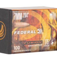 Federal FB284F4 Fusion Component  7mm .284 175 gr Fusion Soft Point 100 Per Box/ 4 Case