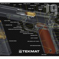 TekMat TEKR171911CA  Cleaning Mat Multi-Color Rubber 11"x17" 1911 3D Cutaway