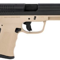 FMK G9C1G2RSS 9C1 G2 9mm Luger 14+1 4" Black Stainless Steel Barrel, Black Serrated Carbon Steel Slide, Desert Sand Polymer Frame w/Picatinny Rail, Black Backstrap Grip