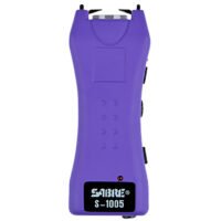 Sabre Dual Capacitor Stun Gun Purple 1.600 uC with LED Flashlight