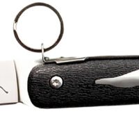 Cold Steel CS20KK Kudu 4.25" Folding Plain Mirror Polished 5Cr15MoV SS Blade/ Black Woodgrain Zy-Ex Handle