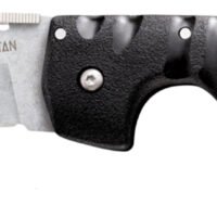 Cold Steel CS21ST Spartan 4.50" Folding Plain Stone Washed Japanese AUS-10A SS Blade/Black Griv-Ex w/Steel Liners Handle Includes Pocket Clip