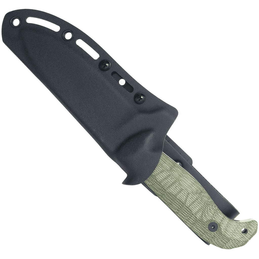 CobraTec PSK Knife Black Dark Stonewash Fixed Blade OD Green Dark Stonewash - Image 3
