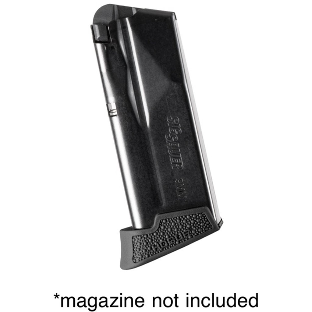 Hogue Overmolded Rubber Grip Extension Base Pad Sig Sauer P365 10RD Mag Black