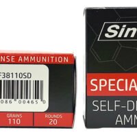 SinterFire Inc SF38110SD Special Duty (SD)  38Special 110gr Lead Free Frangible Hollow Point 20 Per Box/10 Case