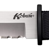 Cold Steel CS17TS Kobun 5.50" Fixed Tanto Serrated AUS-8A SS Blade/Black Checkered Kray-Ex Handle Includes Sheath