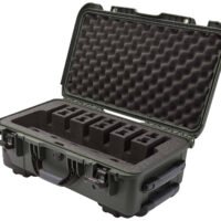 Nanuk 9356UP6 935 6 Up Pistol Case Olive Polymer w/ Closed-Cell Foam Padding 22" L x 14" W x 9" H Interior Dimensions