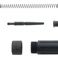 TacFire MAR139C Short Buffer Tube System  Black Anodized Aluminum with QD End Plate for AR Pistol Platform