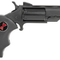 North American Arms BWMCRK Black Widow 22 WMR 5 Shot 2" Matte Black Heavy Vent Rib Barrel, Matte Black Cerakote Stainless Steel Frame, Black Cylinder, Black Finger Grooved Rubber Grip, Exposed Hammer