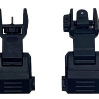 NcStar VG167 Picatinny High Profile Front and Rear Sight Set  Black Polymer