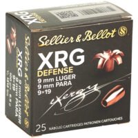 Sellier & Bellot SB9XA XRG Defense 9mmLuger 100gr Solid Copper Hollow Point 25 Per Box/40 Case