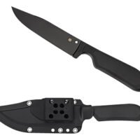 Spyderco FB04PBB Street Bowie  5.05" Fixed Clip Point Plain Black DLC VG-10 SS Blade/Black Textured FRN Handle Includes Sheath w/G-Clip