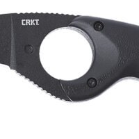 CRKT 2516K Bear Claw 2.39" Fixed Hawkbill Plain Black Powder Coated AUS-8A SS Blade, Black Textured GRN Handle