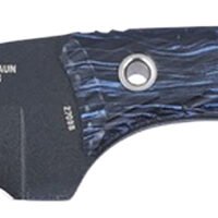 CRKT 2709B Clever Girl 4.60" Fixed Veff Serrated Black Powder Coated SK-5 Steel Blade, Blue Marbled G10 Handle