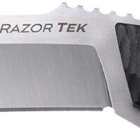 Cold Steel CSFX65RZR Razor Tek EDC 6.50" Fixed Clip Point Plain Satin 4116 Krupp SS Blade, 6.13" Black Textured