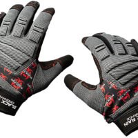 Black Rain Ordnance TACTGLOVEGRY/BLK/RD2XL Tactical Gloves  Black/Gray/Red 2XL Velcro