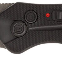 CobraTec Knives BLKDIABLOAUTO Diablo  3.50" Folding Black Stonewashed D2 Steel Blade, 4.75" Black Textured G10 Scales Handle