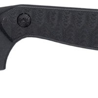 CobraTec Knives CTWLTBLK Wolfteeth EDC 2.75" Folding Drop Point Plain Black 14C28N Steel Blade, 4.25" Black Textured G10 Scales Handle