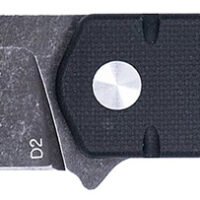 CobraTec Knives CTOWBLKDNS Outdoor Warrior 4.50" Fixed Drop Point Plain Stonewashed D2 Steel Blade, 4.75" Black Textured G10 Scales Handle