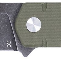 CobraTec Knives CTOWODGDNS Outdoor Warrior 4.50" Fixed Drop Point Plain Stonewashed D2 Steel Blade, 4.75" OD Green Textured G10 Scales Handle