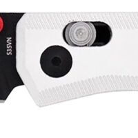 CobraTec Knives CTRGTSIL Regent  EDC 3.25" Flip Open Plain Black TiCN S35VN Blade, 4.25" Silver Aluminum Handle