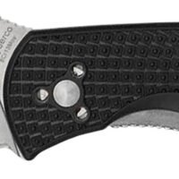 Spyderco C136PBK Persistence Lightweight 2.75" Folding Plain Satin 8Cr13MoV SS Blade, Black Bi-Directional Texturing FRN Handle