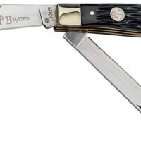 Boker 110824 Trapper 2.0 Clip Point/Spey Plain D2 Steel Blade Black Jigged Bone Handle