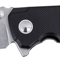 CRKT 2540 IBISD  EDC 3.09" Folding Plain Stonewashed D2 Steel Blade, Black G10 Handle