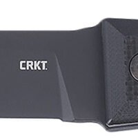 CRKT 2924 HZ4 4.76" Fixed Tanto Plain Black TiNi SK-5 Steel Blade, Black Textured G10 Handle