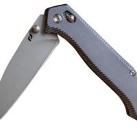 Schrade 1215384   3.40" Folding Drop Point Plain Stainless Steel Blade, Black Aluminum Handle
