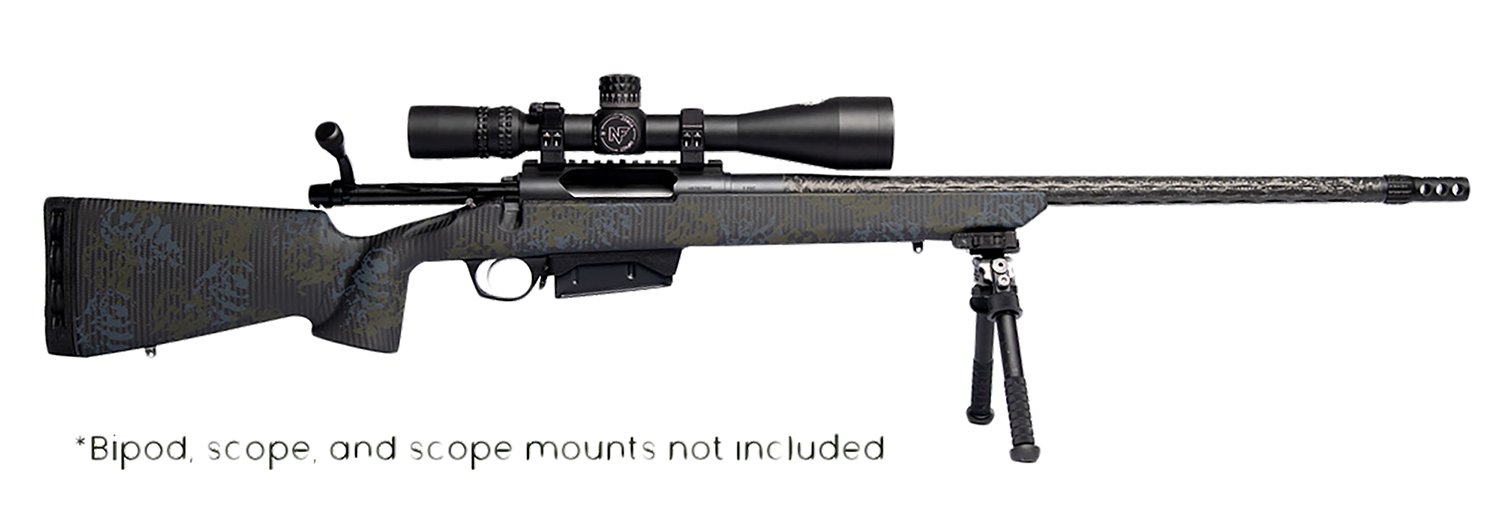 Iota Outdoors RF019C212216C20 Vandal Carbon II 300 Win Mag 22" Black Fluted Barrel, Black Drilled & Tapped Receiver, Black Iota EKO X Carbon Fiber Stock