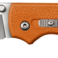 Cold Steel CS23JBZ Double Safe Hunter 3.50" Folding Clip Point Plain Satin 8Cr13MoV SS Blade, 4.88" Blaze Orange Textured GFN Handle