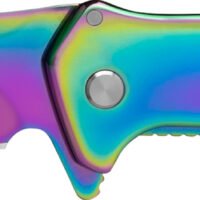 Kershaw 2044RBW Outcome 2.80" Folding Drop Point Plain Polished Rainbow PVD 8Cr13MoV SS Blade, Polished Rainbow PVD Stainless Steel Handle