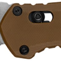 Kershaw 2052 Broadside 3.50" Folding Spear Point Plain Stonewashed D2 Steel Blade, Brown G10 Handle