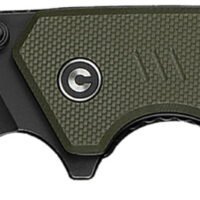 Civivi Knives C24012-2 Merit  3.28" Folding Drop Point Plain Black Stonewashed 14C28N Steel Blade, OD Green Textured G10 Handle