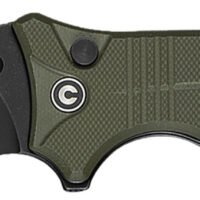 Civivi Knives C23080-3 Neurohaptic  EDC 3.74" Folding Clip Point Plain Black Stonewashed Nitro-V Steel Blade, OD Green Textured G10 Handle